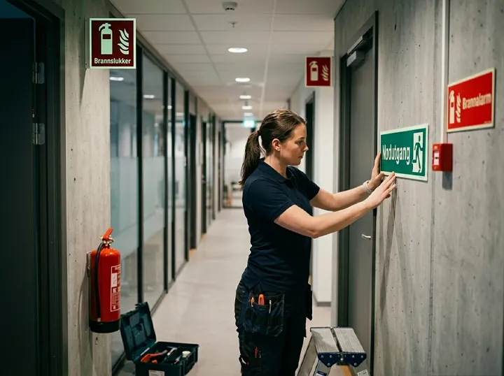 Installatør i arbeid